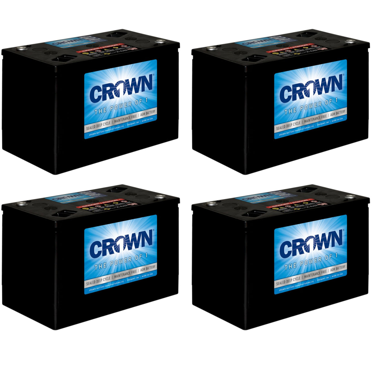 6V AGM Sealed Deep Cycle Battery 215Ah 4 Pack Q117