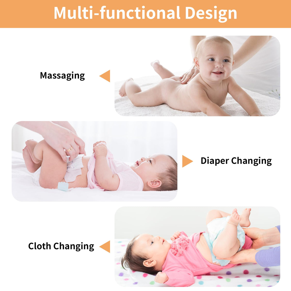 32.6" Baby Changing Station with 4 Wheels E25963