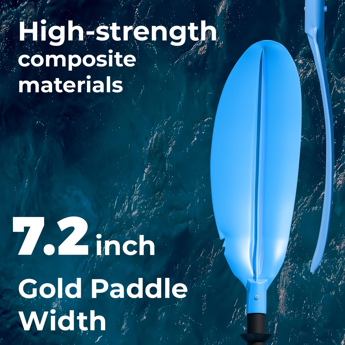 Adjustable Lightweight Floating Kayak Paddle with Safety Rope M88078