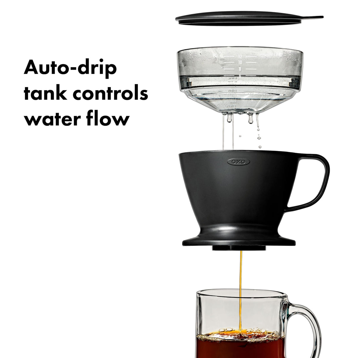 Single Serve Pour-Over Coffee Maker 12 oz Matte Black B95058