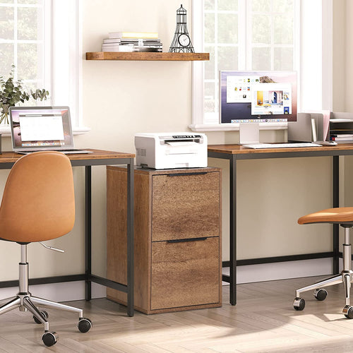 2 Drawer Wood File Cabinet with Hanging Bars R7820