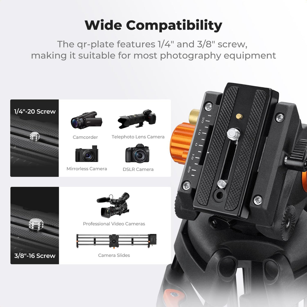 80" Video Tripod with Fluid Head J1409