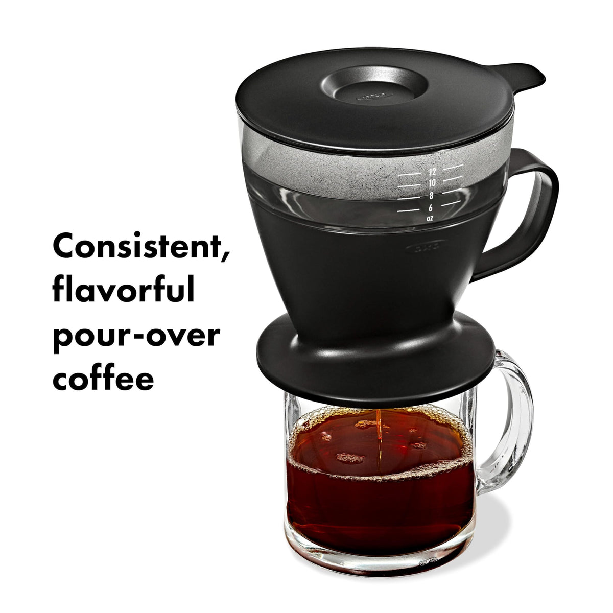 Single Serve Pour-Over Coffee Maker 12 oz Matte Black B95058