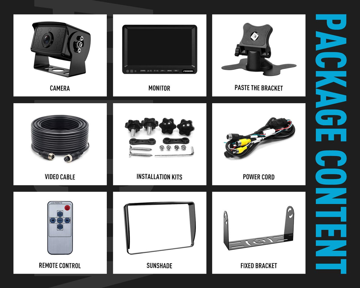 Wired Backup Camera System with 7" Monitor M1343