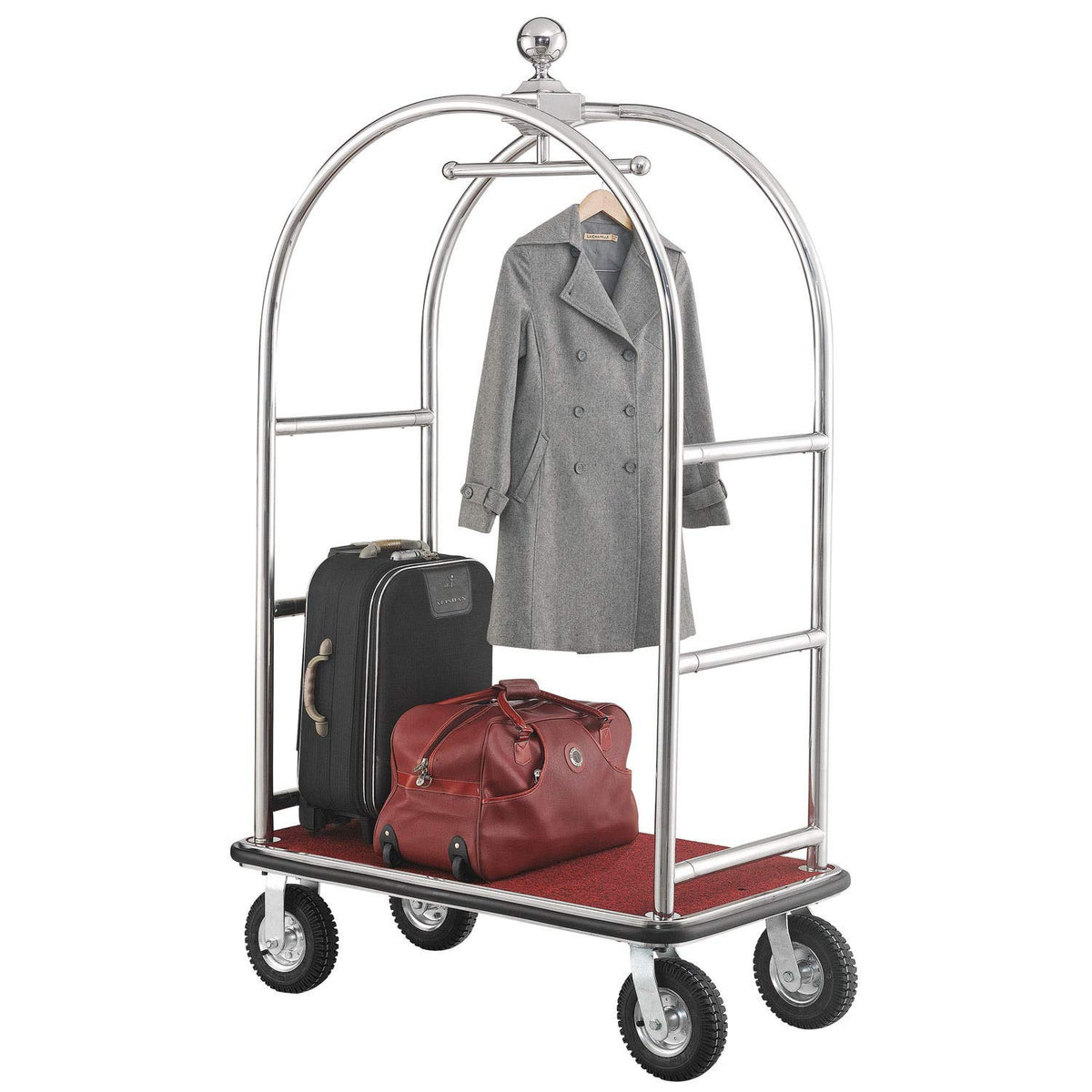Silver Stainless Steel Bellman Cart E549