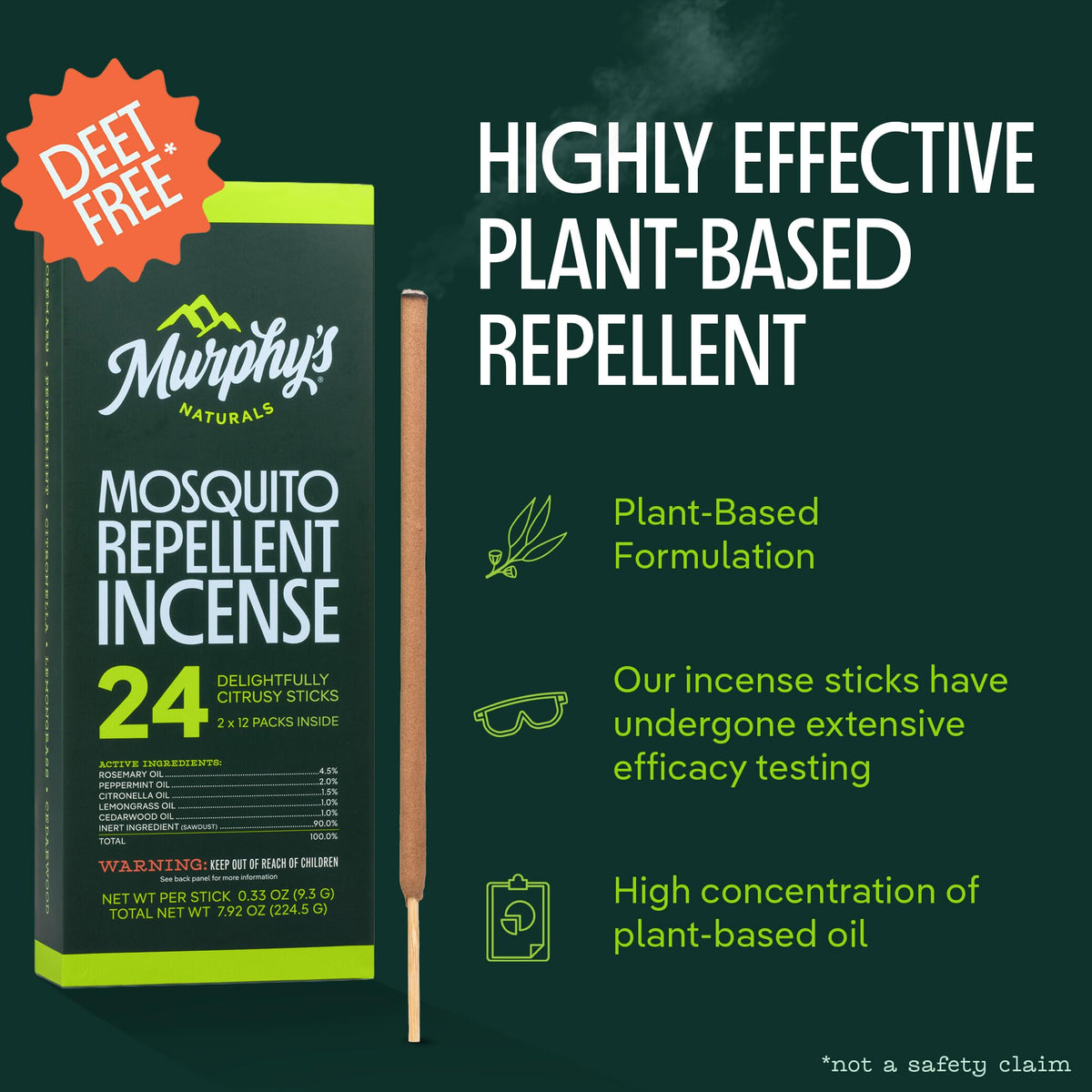 Citronella Mosquito Repellent Incense Sticks, 24 Count Y63513