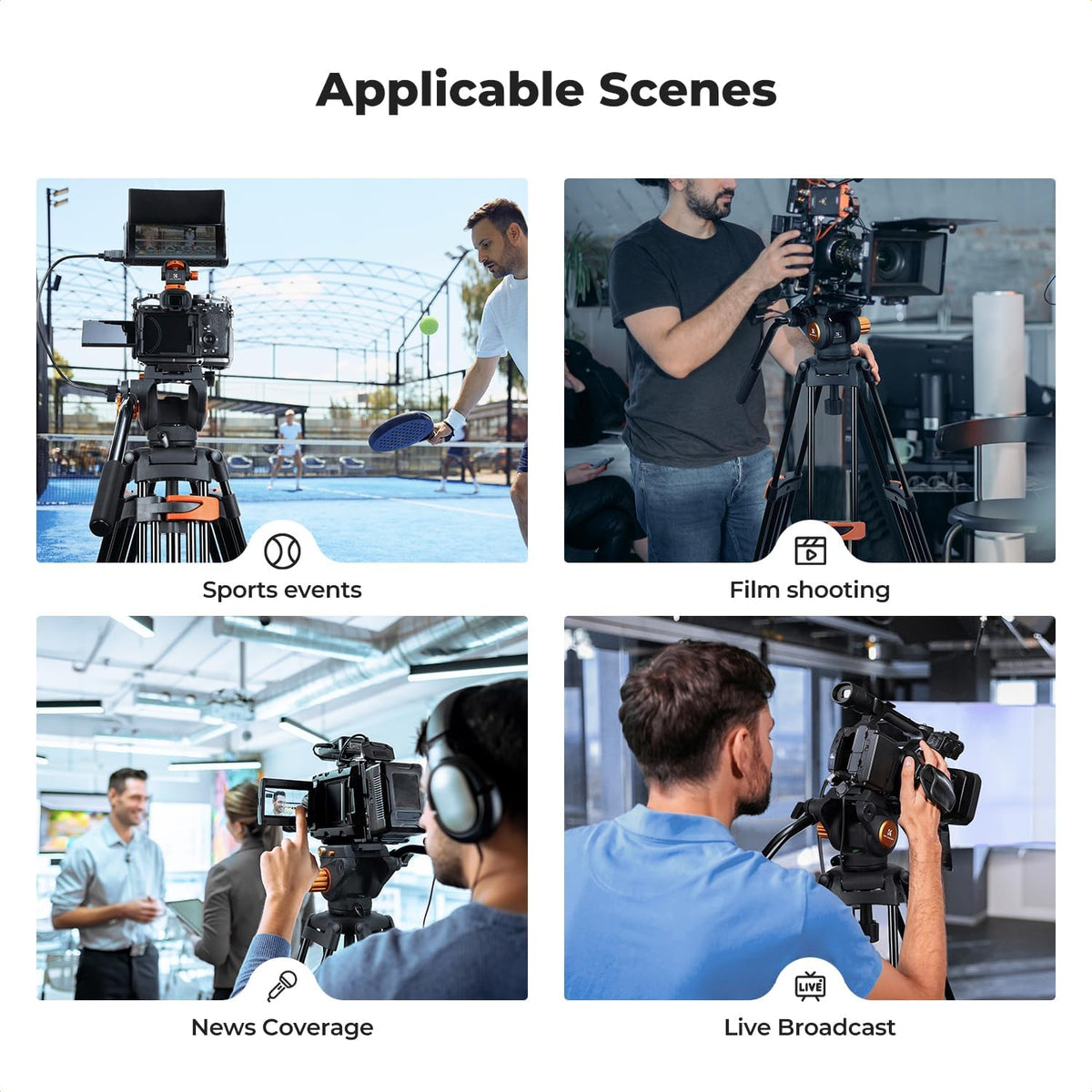 80" Video Tripod with Fluid Head J1409