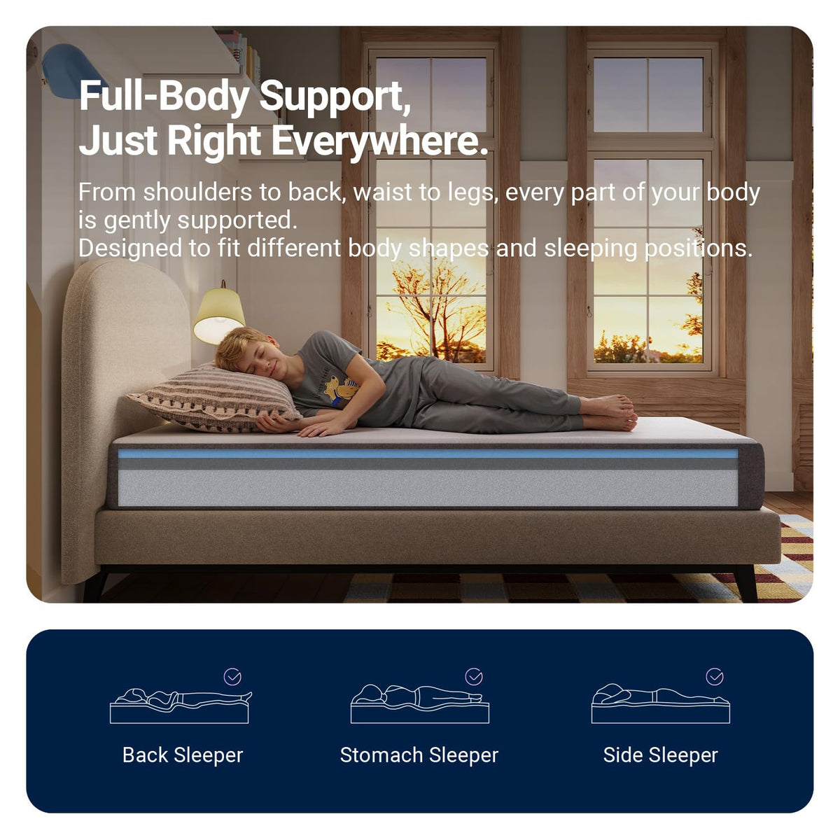 5 Inch Twin Memory Foam Mattress Y16492