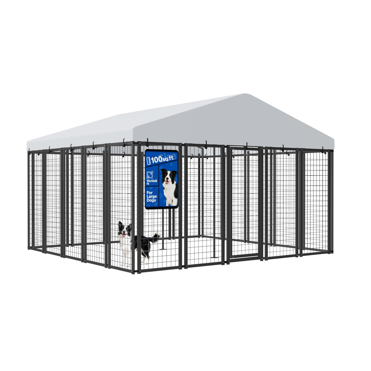 10x10 ft Heavy Duty Outdoor Dog Kennel D808514