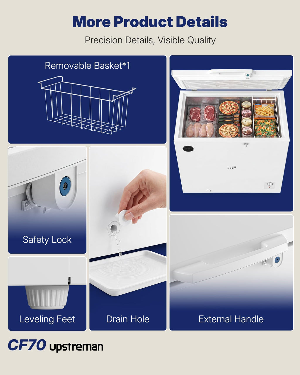 7.0 Cu.Ft Silky White Chest Freezer F327765