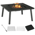 34-Inch Wood Burning Fire Pit with Grill I583592