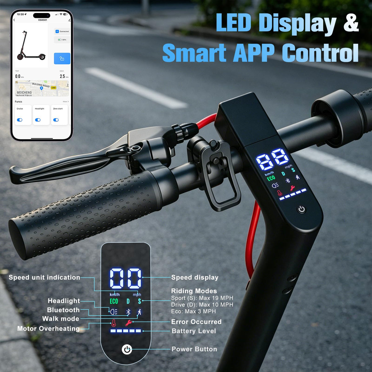 Electric Scooter 500W Motor 8.5'' Tire D9408