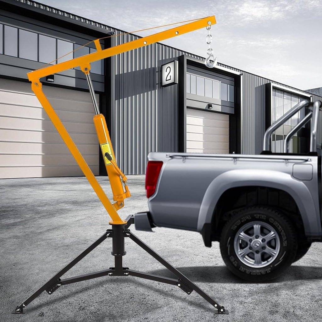 Hydraulic Receiver Hitch Crane 1000LBS Capacity 360° Swivel 3 Adjustable Settings E448