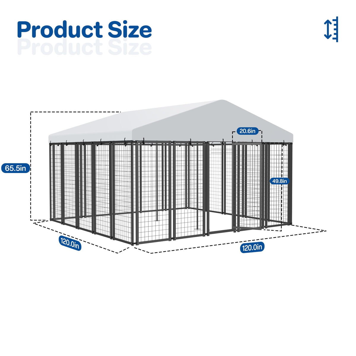 10x10 ft Heavy Duty Outdoor Dog Kennel D808514