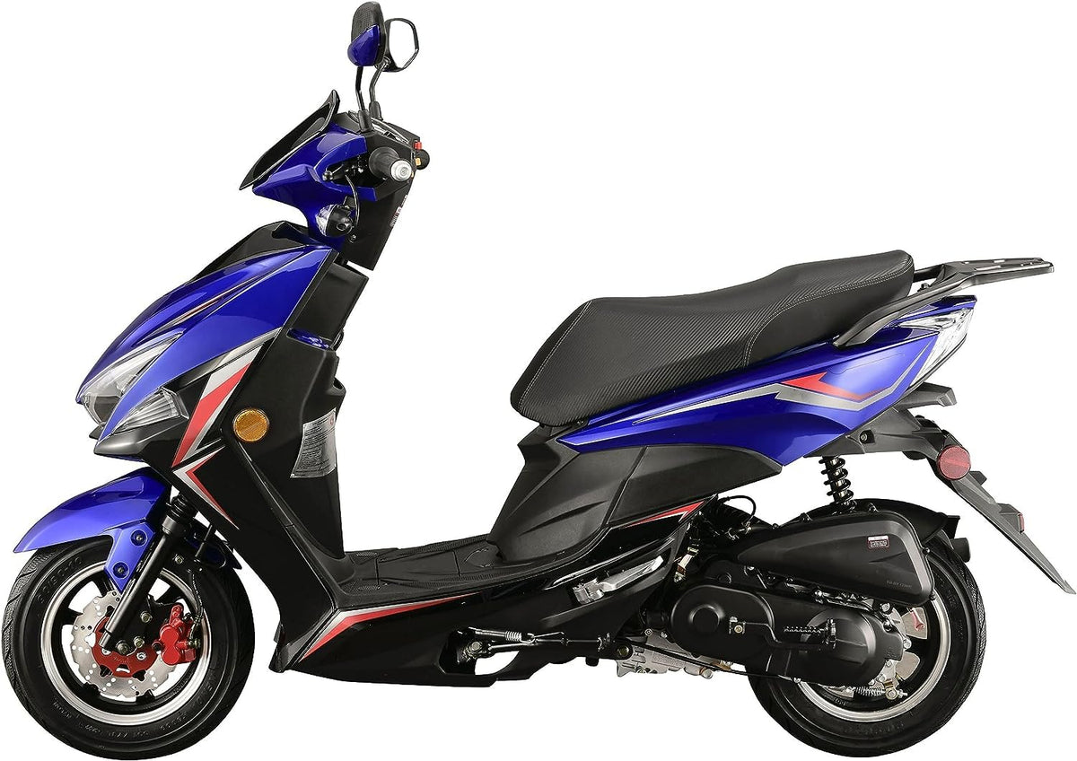 150cc Gas Automatic Scooter Moped with 10" Aluminum Wheels C8707