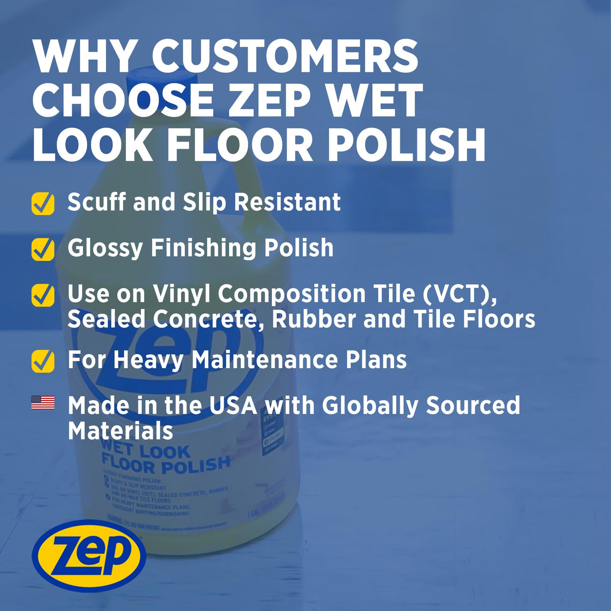 Wet-Look Floor Polish, 4-1 Gallon Bottles Q867797