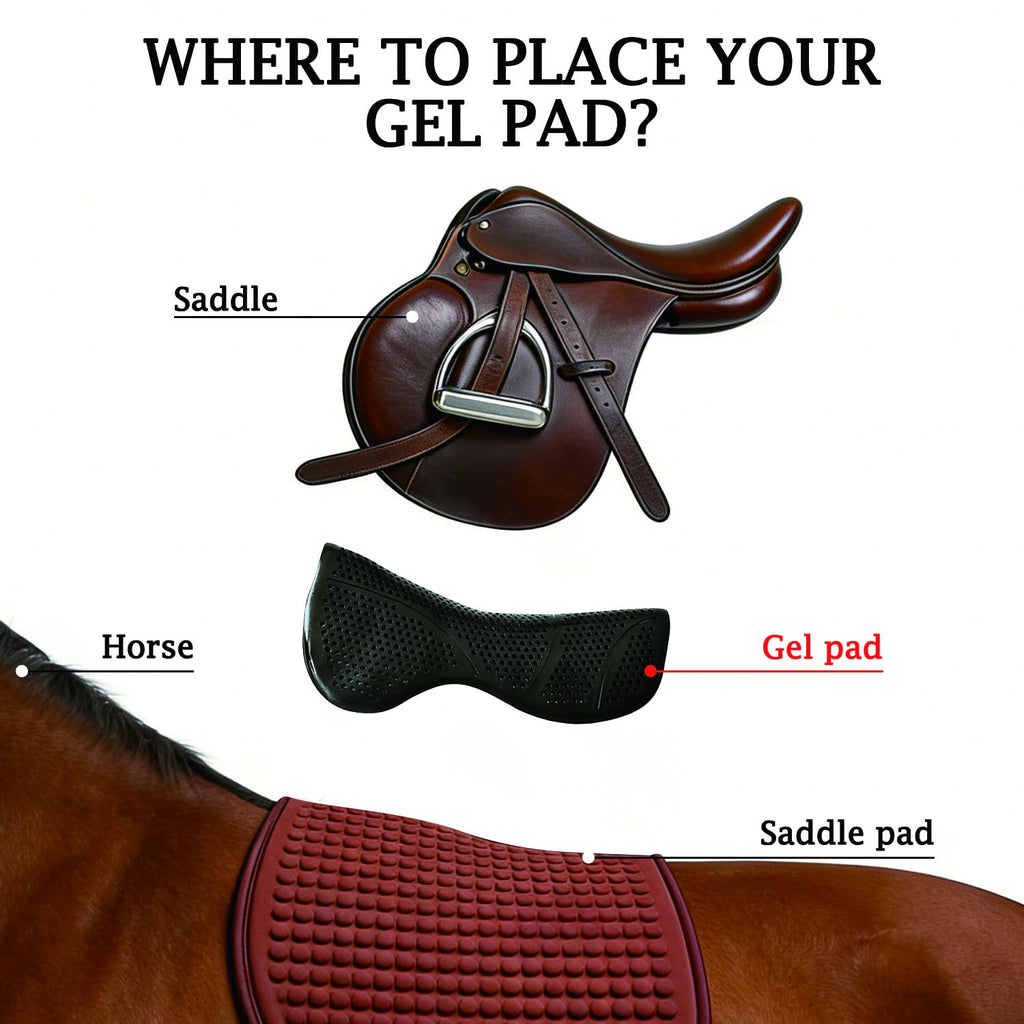Silicone Gel Non Slip Shock Absorbing Horse Saddle Pad H770