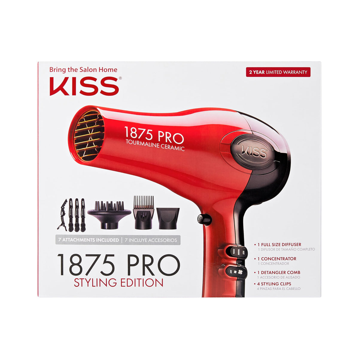 1875 Watt Tourmaline Ceramic Hair Dryer K7243