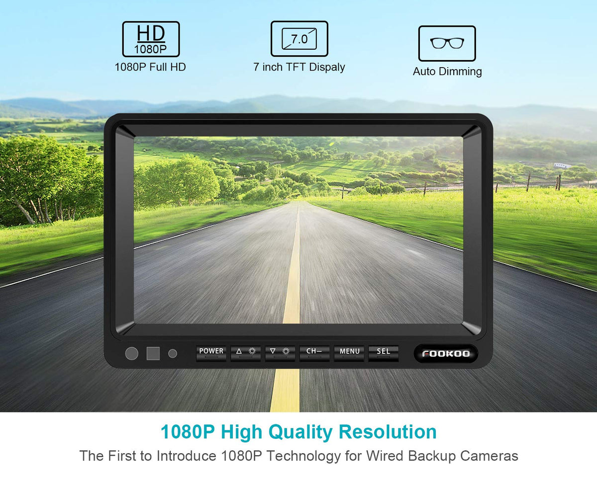 Wired Backup Camera System with 7" Monitor M1343