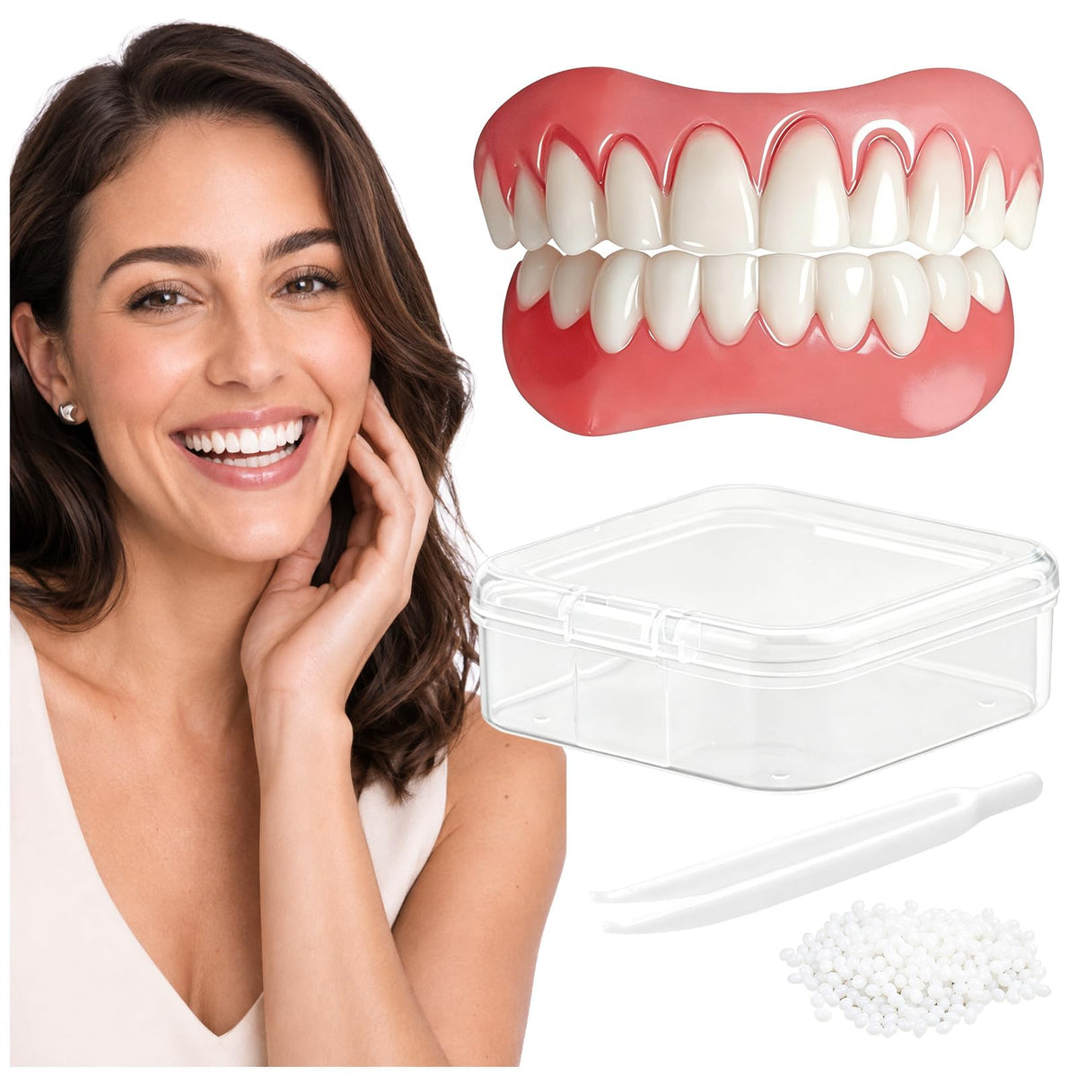 Moldable Silicone False Teeth Veneers Kit X614