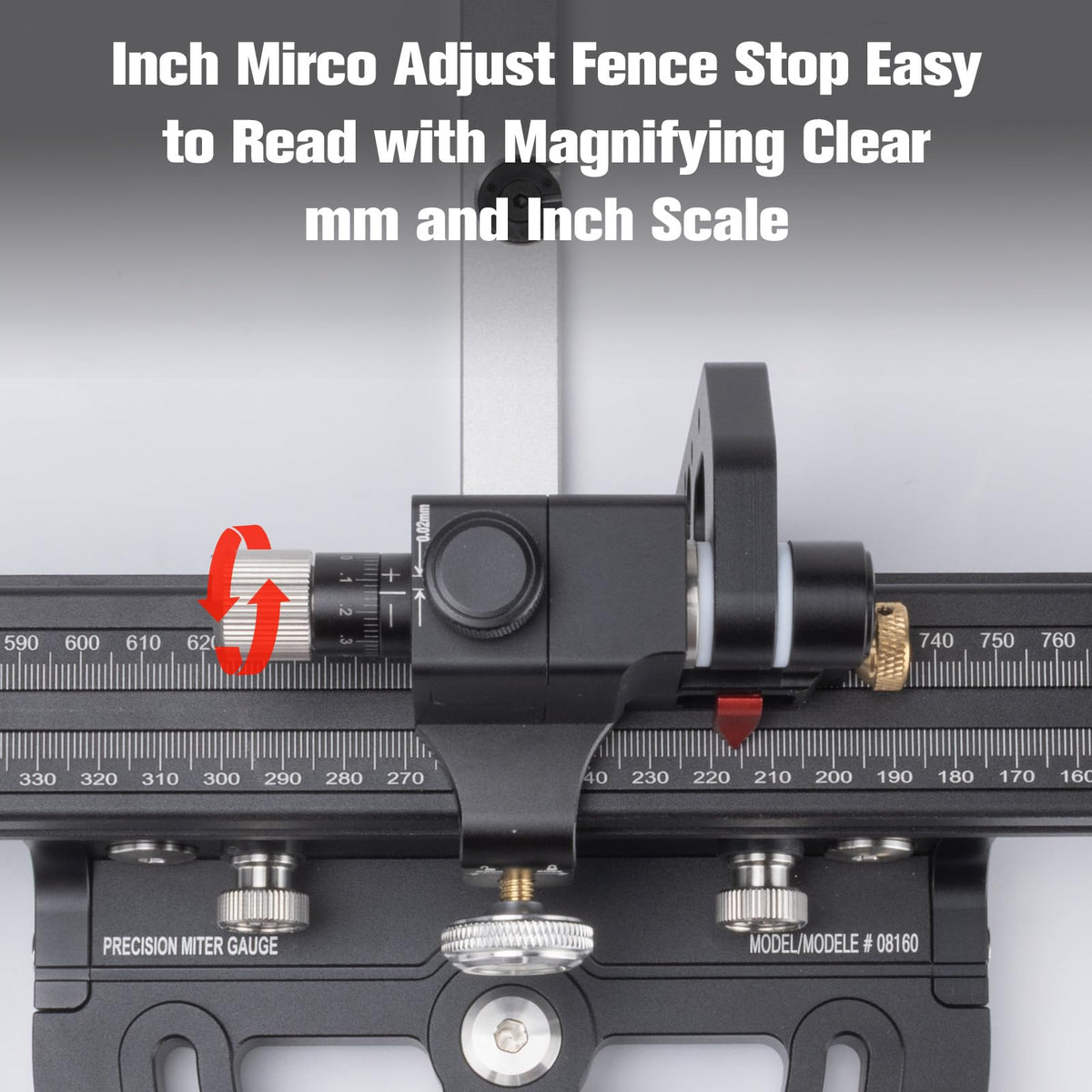 Aluminum Alloy Miter Gauge with Miter Fence P5472