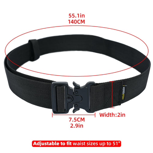 2" Nylon Web Work Tool Belt with Quick Release Metal Buckle E4045