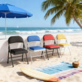 Black Folding Bar Stool with Backrest and Footrest T50106