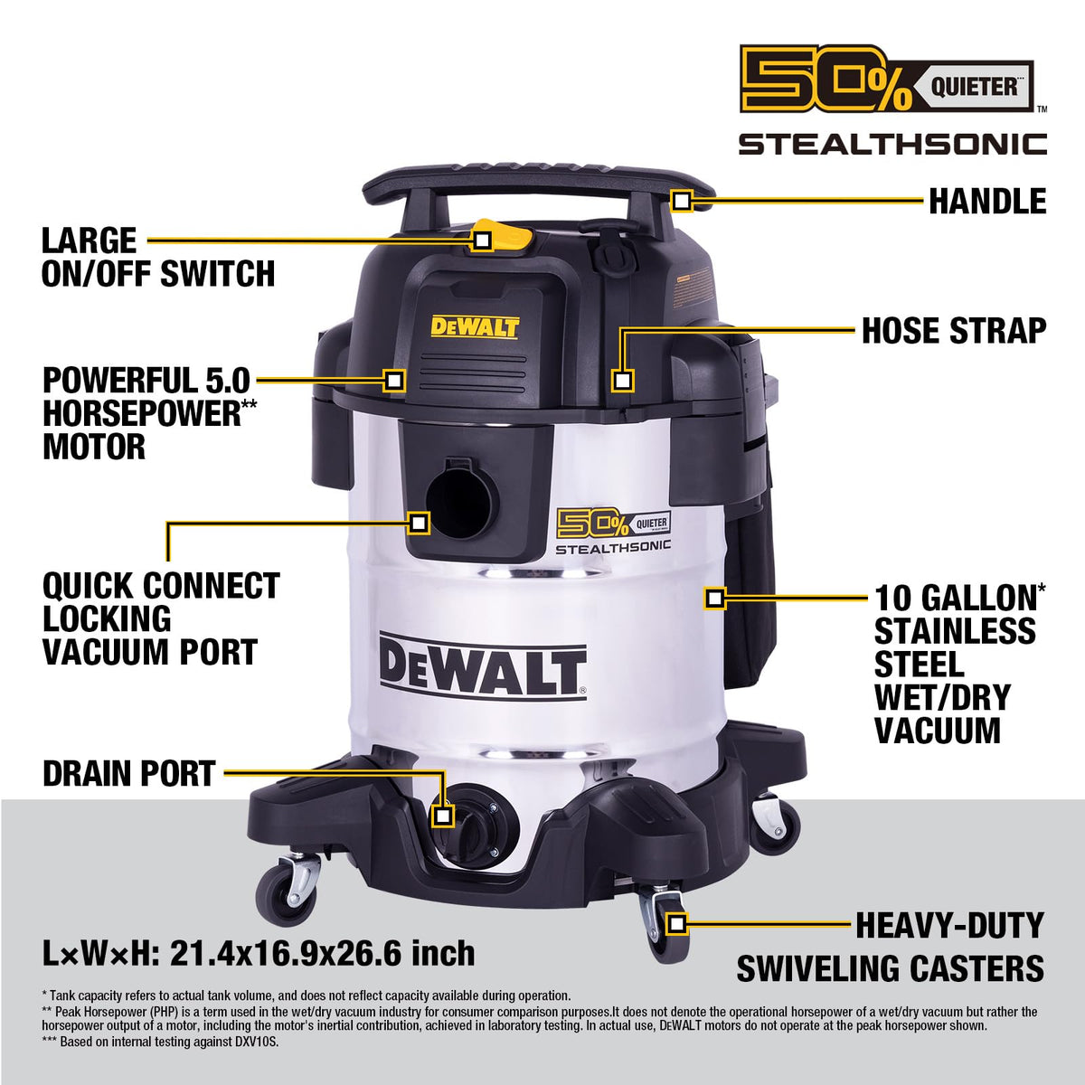 10 Gal Wet and Dry Stainless Steel Shop Vacuum X906956