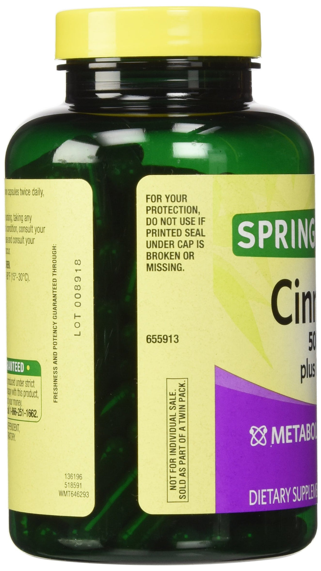 Cinnamon 500mg Plus Chromium 2 Bottles of 180 Capsules O941202