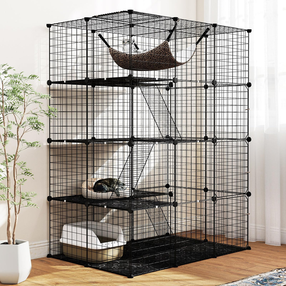 56" 4-Tier Cat Enclosure with Skylight O310463