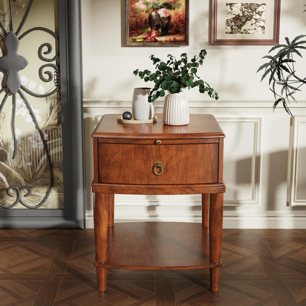 Wood End Table with Drawer K392
