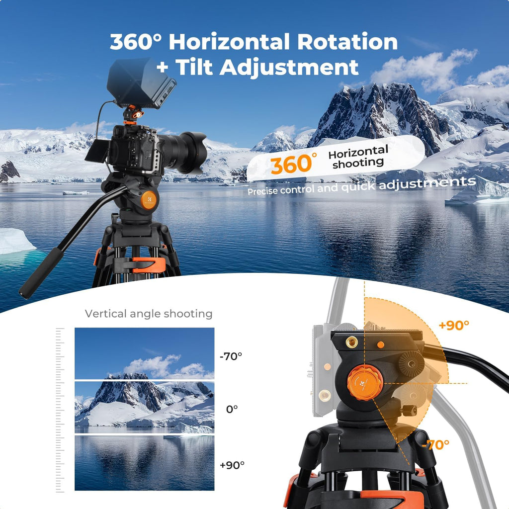 80" Video Tripod with Fluid Head J1409