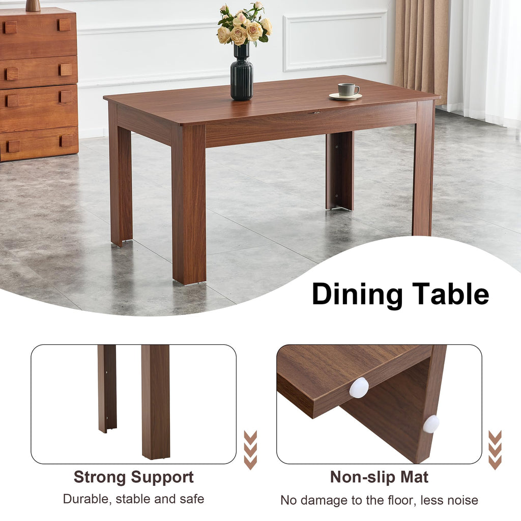 9 Piece Extendable Rectangular Dining Table Set with 8 Chairs E12217