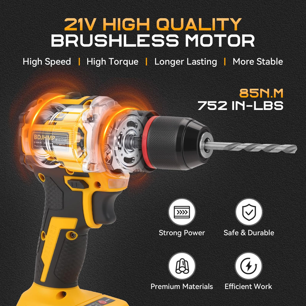 3/8" Brushless Compact Drill Tool Set with Drill Bit and Sockets X39149
