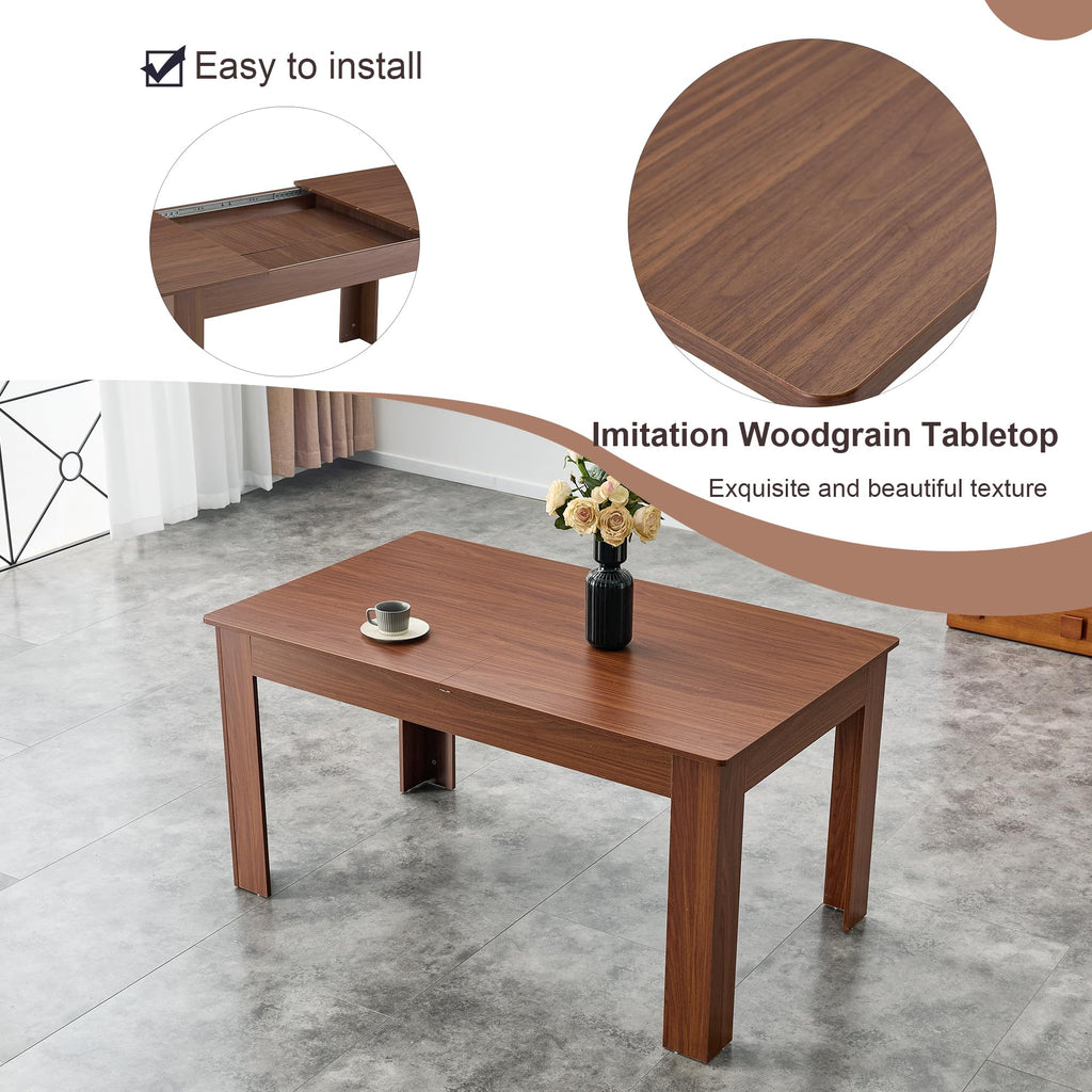 9 Piece Extendable Rectangular Dining Table Set with 8 Chairs E12217