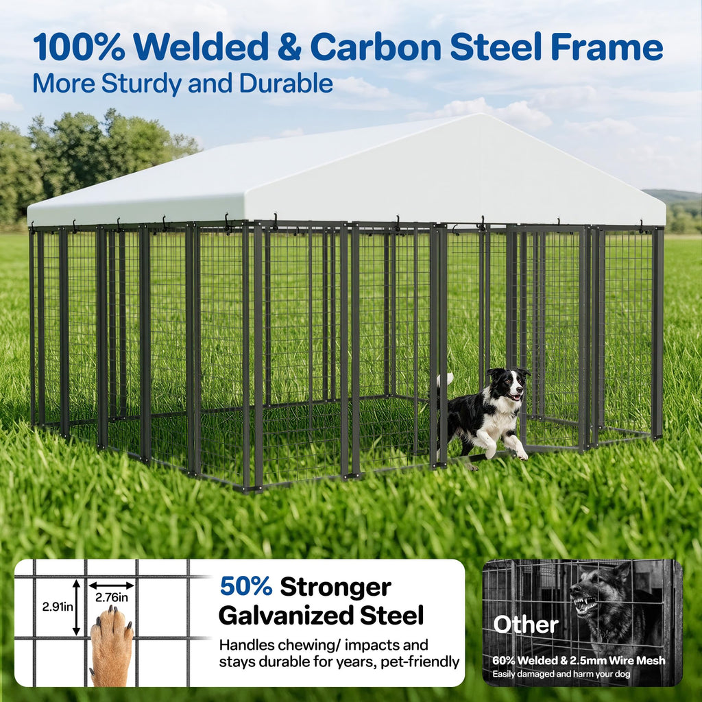10x10 ft Heavy Duty Outdoor Dog Kennel D808514
