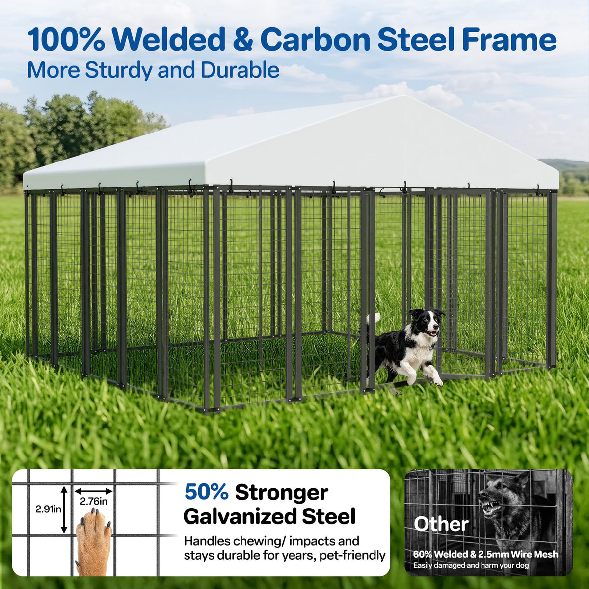 10x10 ft Heavy Duty Outdoor Dog Kennel D808514