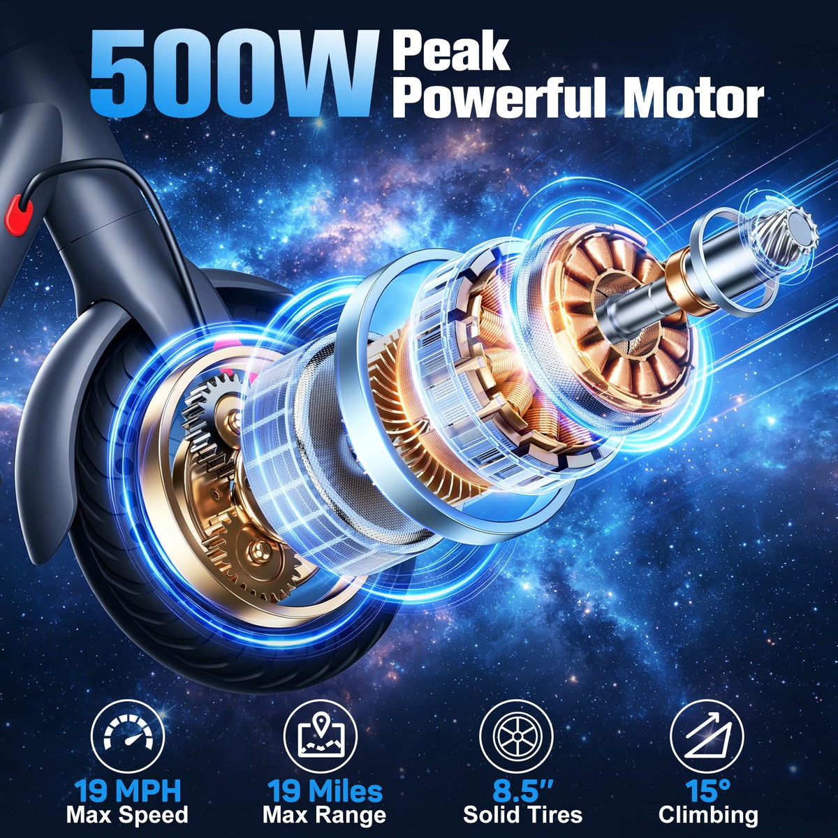Electric Scooter 500W Motor 8.5'' Tire D9408