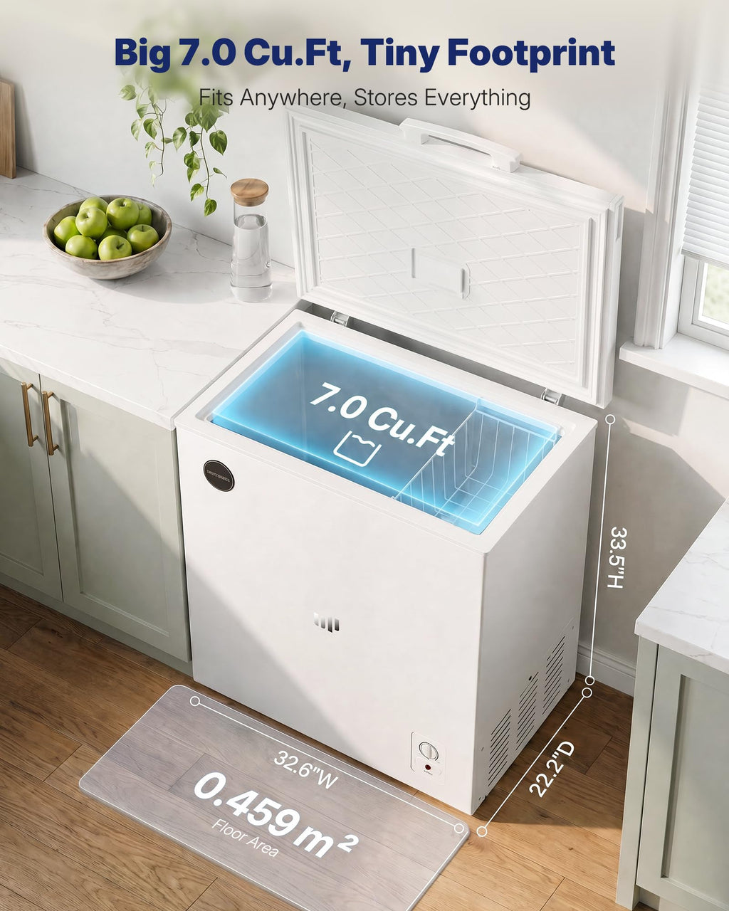 7.0 Cu.Ft Silky White Chest Freezer F327765