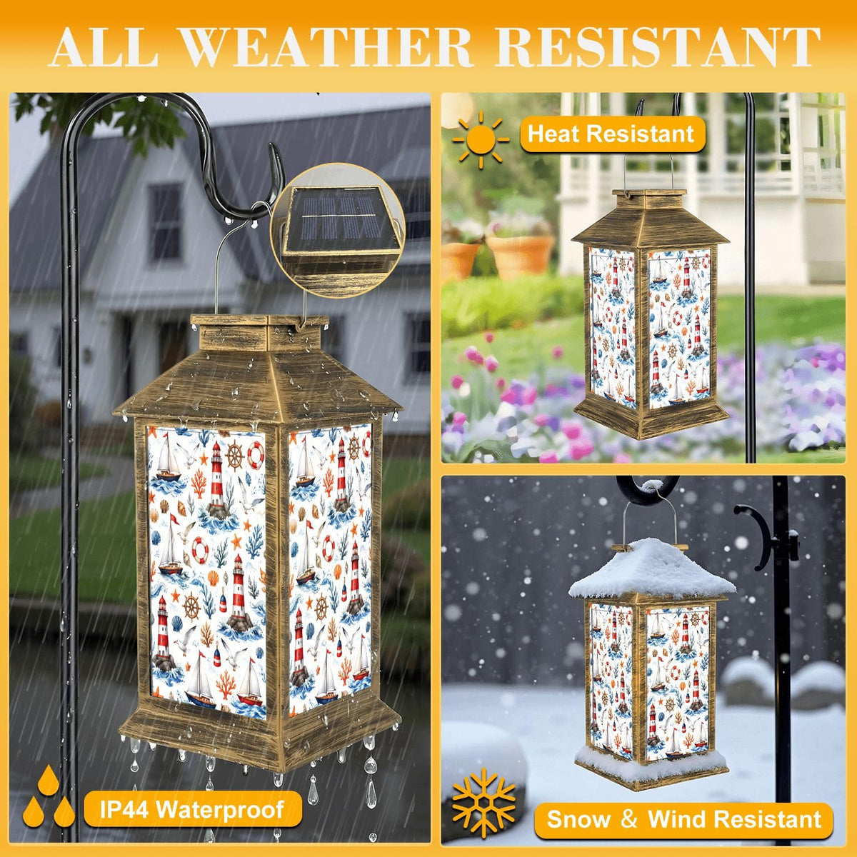 Waterproof LED Solar Lantern R983