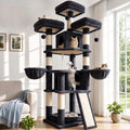 70 Inch Dark Gray Cat Tree with Scratching Post C633651