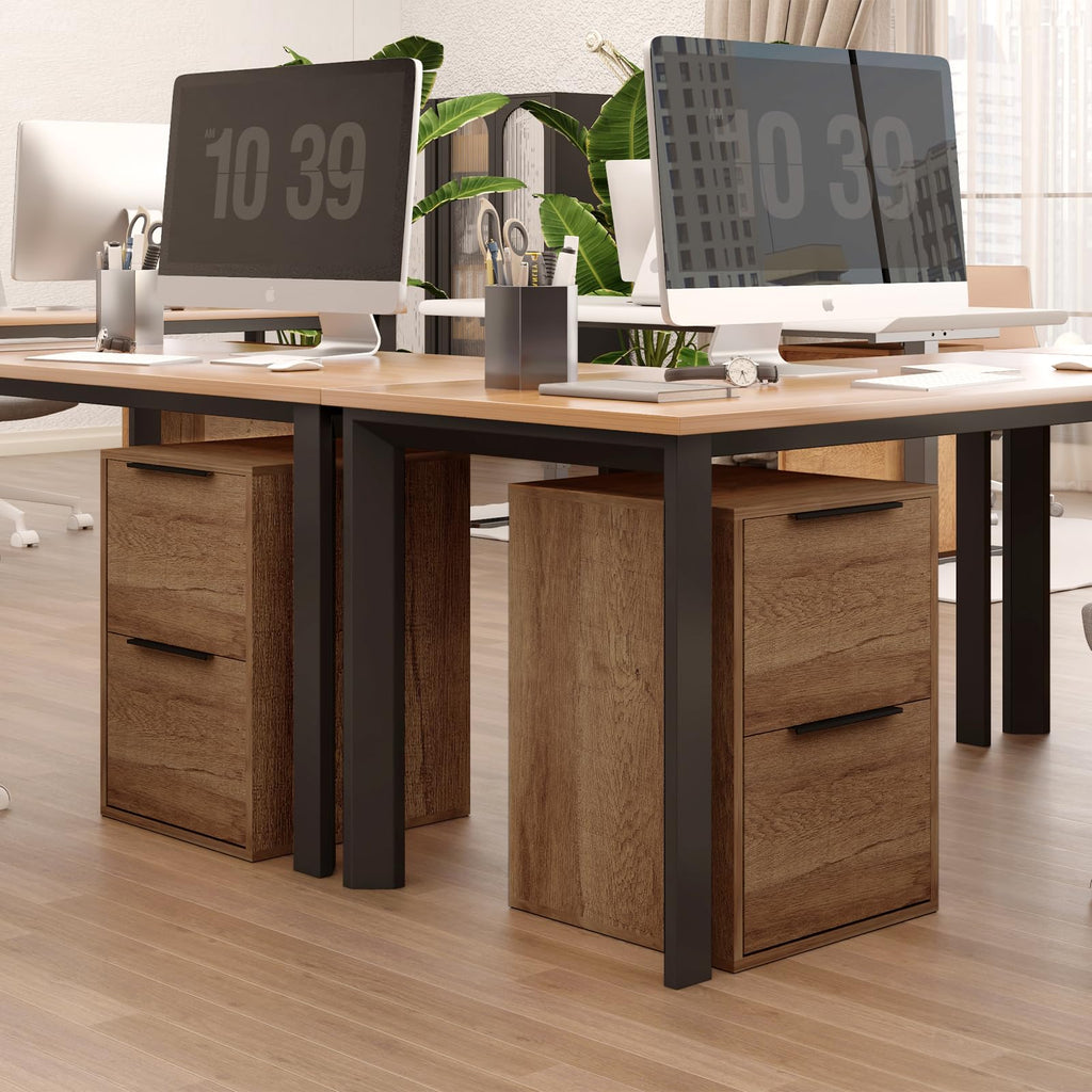 2 Drawer Wood File Cabinet with Hanging Bars R7820