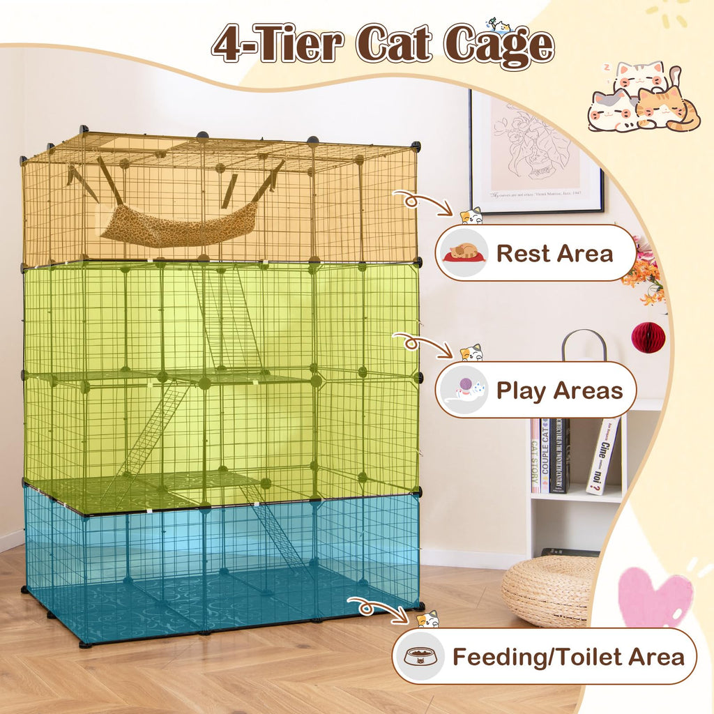 56" 4-Tier Cat Enclosure with Skylight O310463