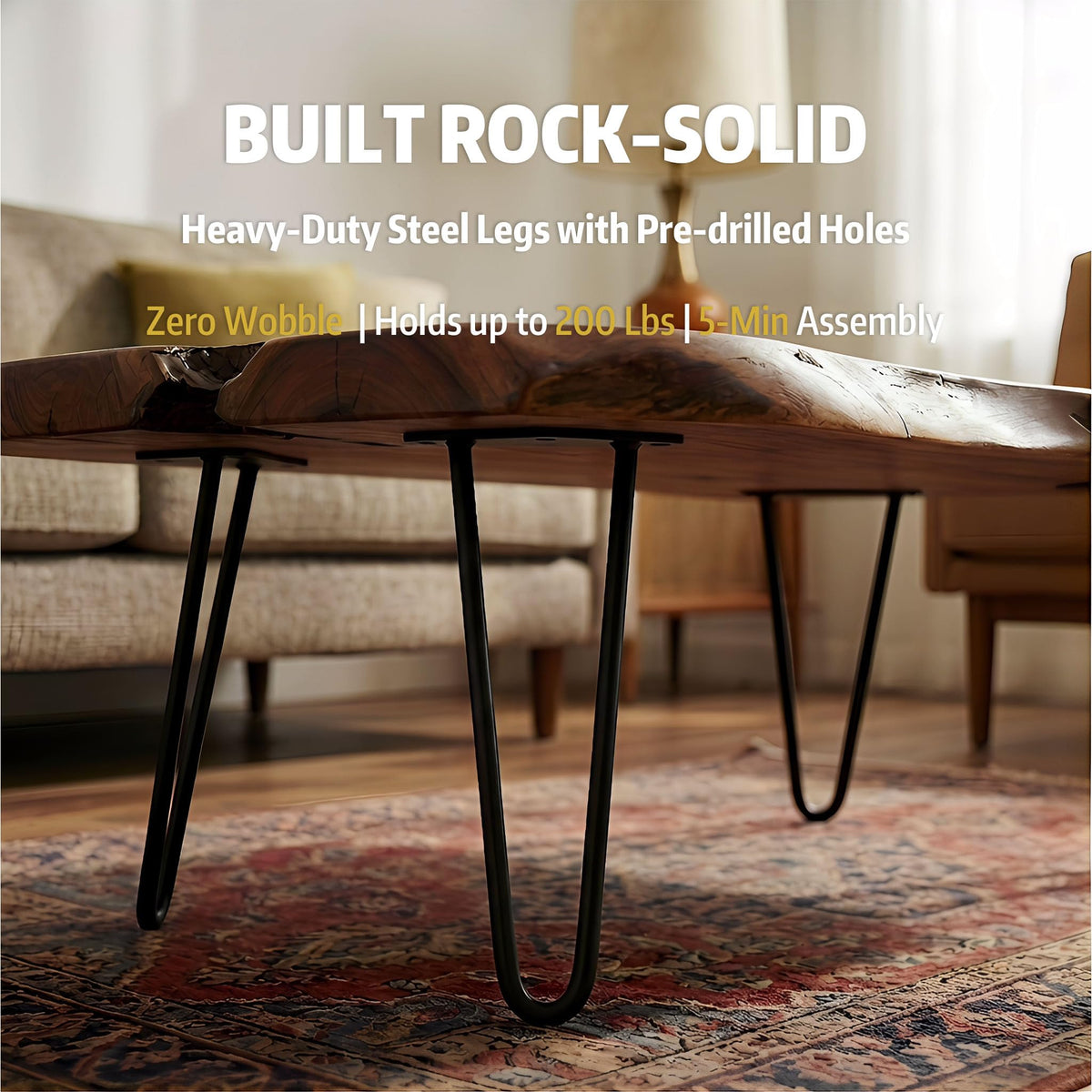Live Edge Natural Wood Coffee Table H239