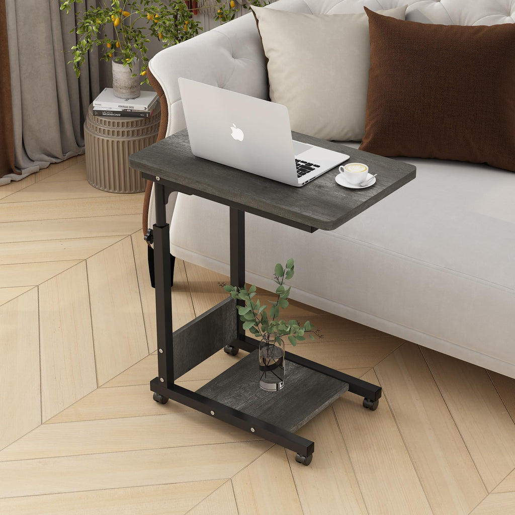 Adjustable Height C Table with Wheels and Storage U510