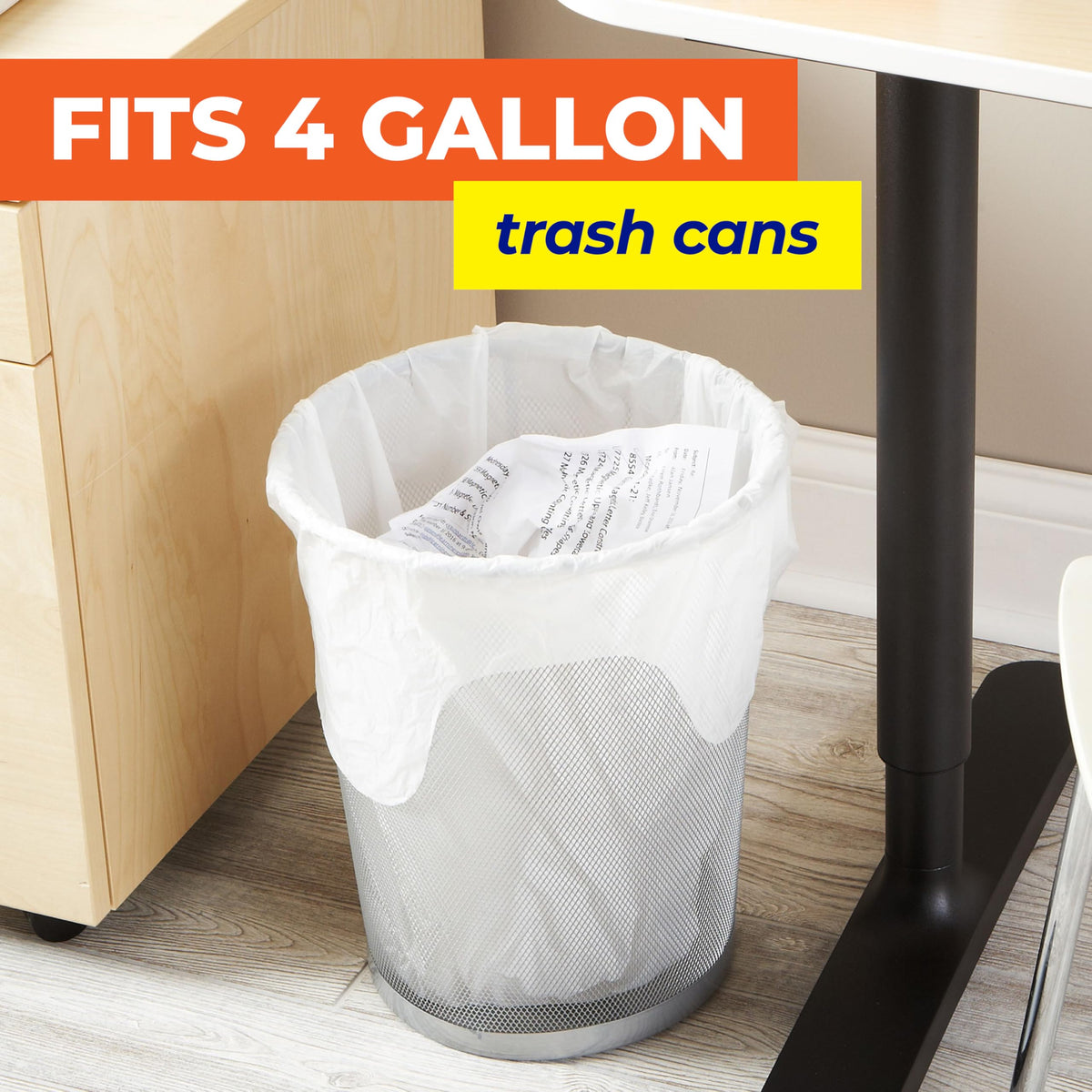 4 Gallon Trash Bags, White, Fresh Linen Scent, 80ct G1880