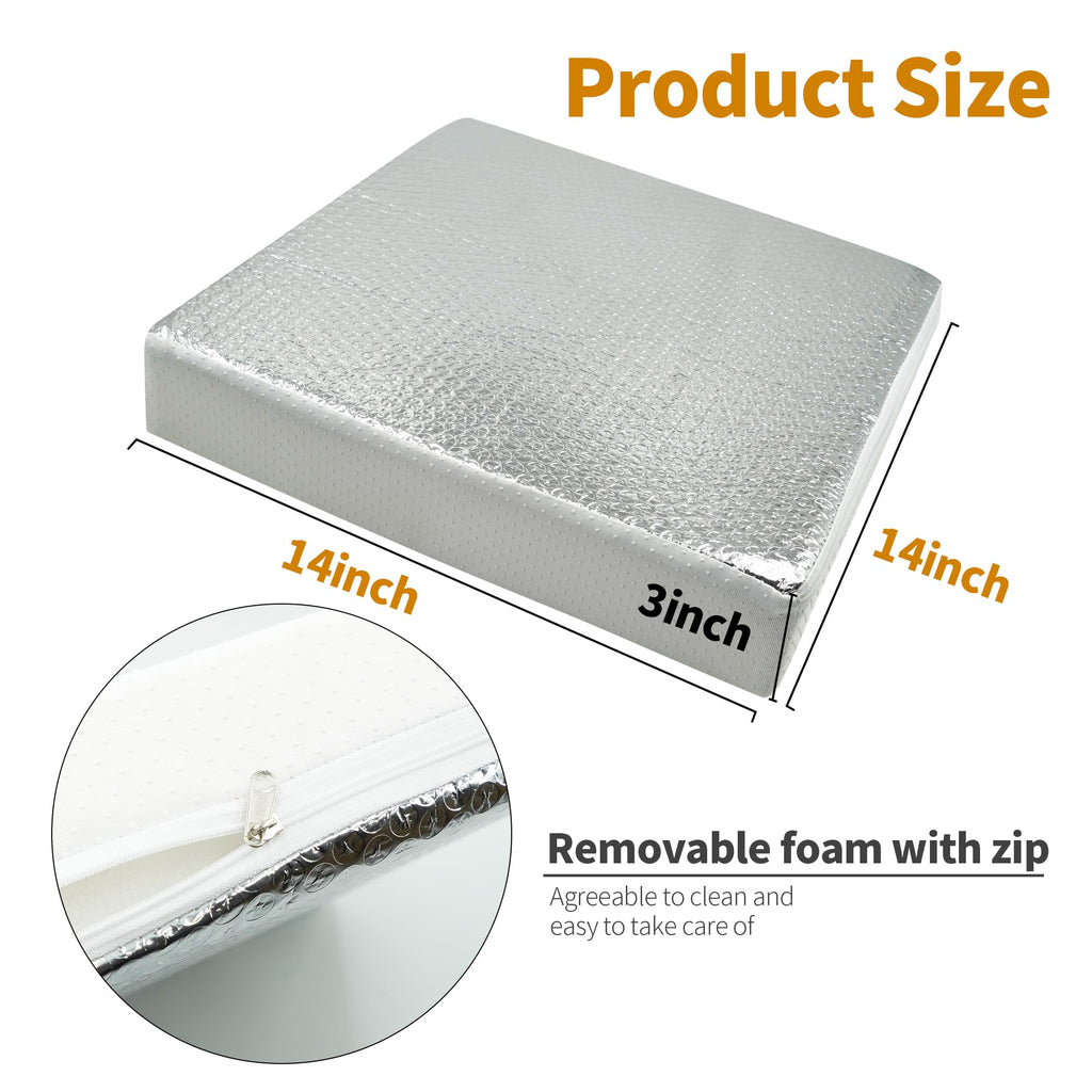 14"x14"x3" RV Vent Insulator (1-Pack) Reflective Skylight Cover F64819