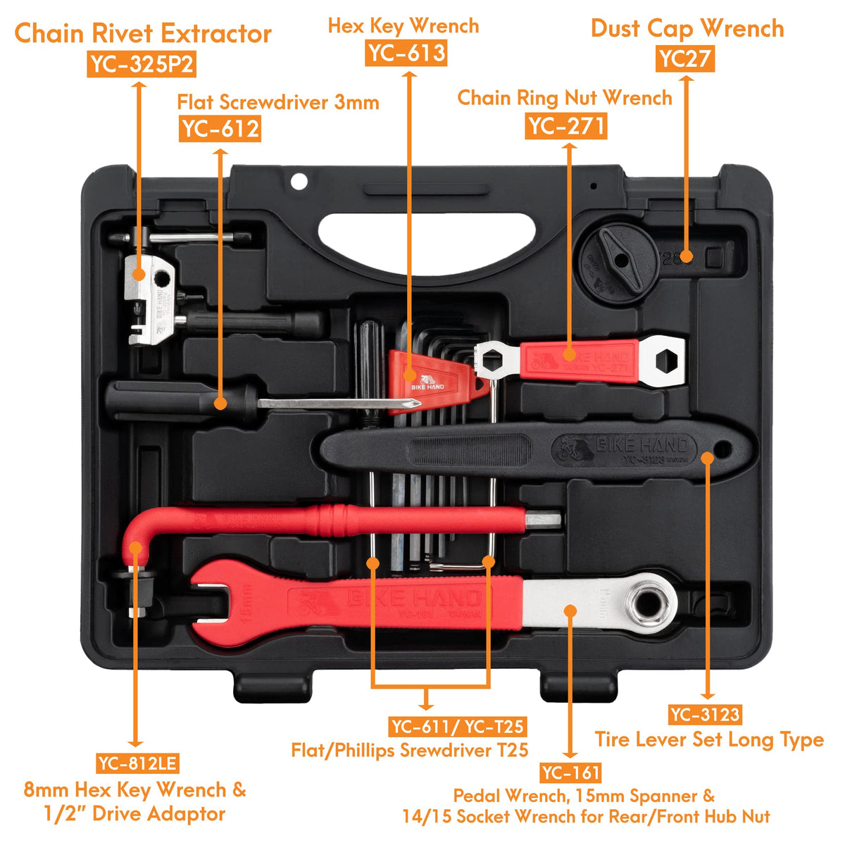 18 Piece Bike Repair Tool Kit Set with Torque Wrench M34508