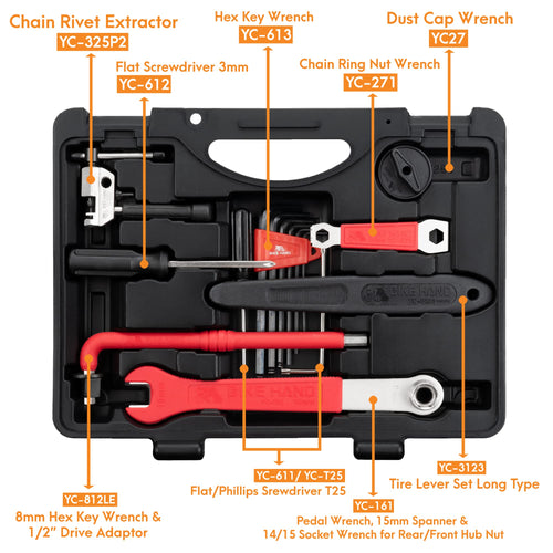 18 Piece Bike Repair Tool Kit Set with Torque Wrench M34508