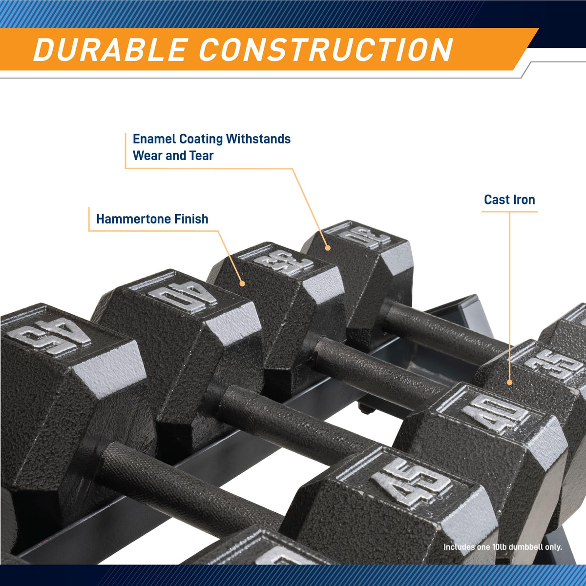 Cast Iron Hex Dumbbell K5252
